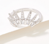 Diamonique x Udi Love Plus Liberty Crown Ring, Sterling Silver, Size 6